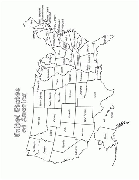 Learning Alphabet Printable Coloring Pages United States Map Us Map