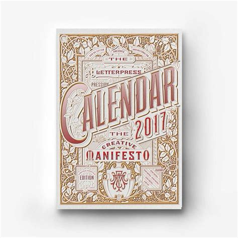 The 2017 Creative Manifesto Letterpress Calendar Deluxe Edition