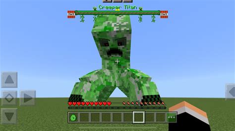 Titan Creeper Mod In Minecraft Pe Youtube