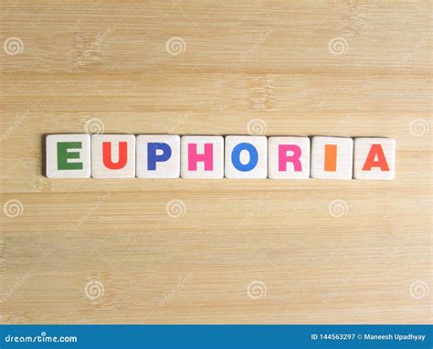 Word Euphoria On Wood Background Stock Image Image Of Colors Blank
