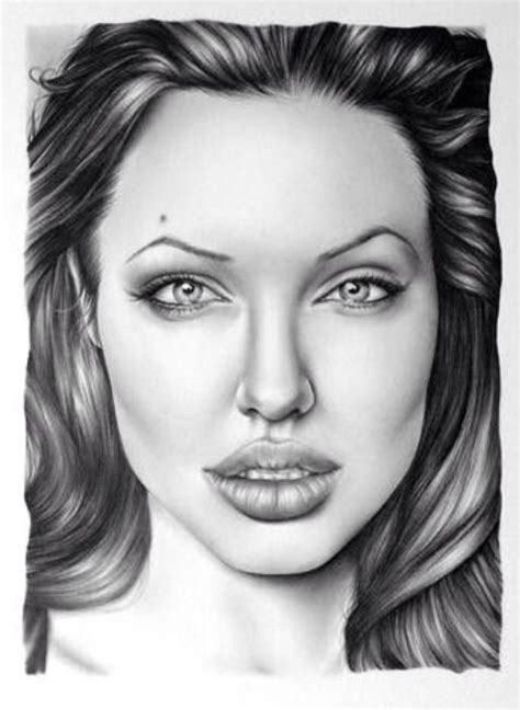 ⊱ ️ ⊰ ★ Angelina Jolie ★ ⊱ ️ ⊰ ★ Celebrity Art Portraits Graphite
