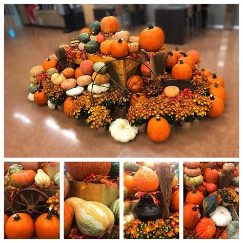 A Fall Pumpkin Display At Our Grocery Store Rpics
