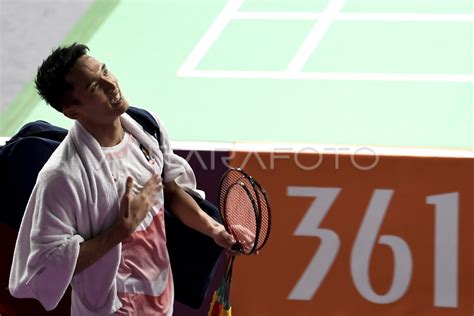 Bulu Tangkis Semifinal Tunggal Putra Antara Foto