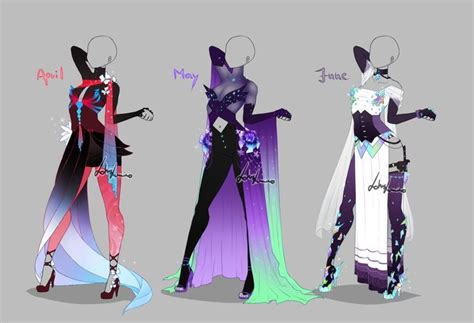 Outfit Design Months 2 Open By Lotuslumino On Deviantart