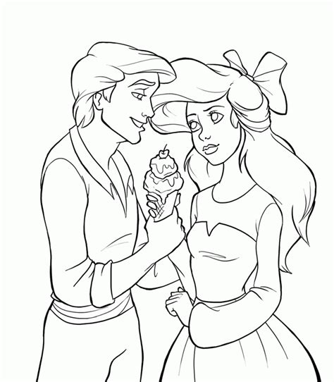 ariel and eric coloring pages the little mermaid coloring pages coloring home