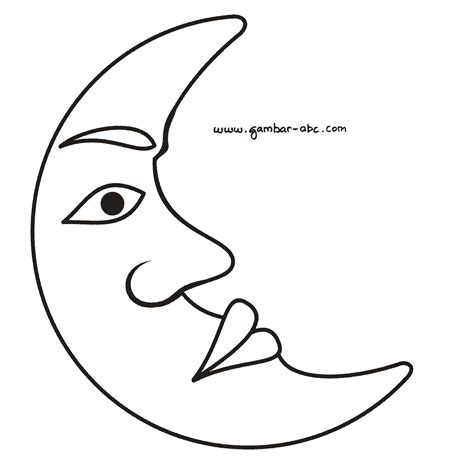 Gambar Moon Clipart Bulan Pencil Color Pin 3 Gambar Mewarnai Bintang Di