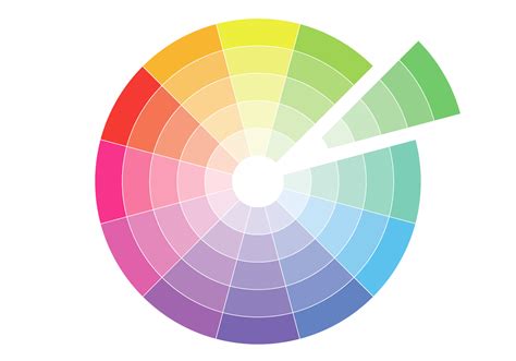 Monochromatic Color Wheel Chart