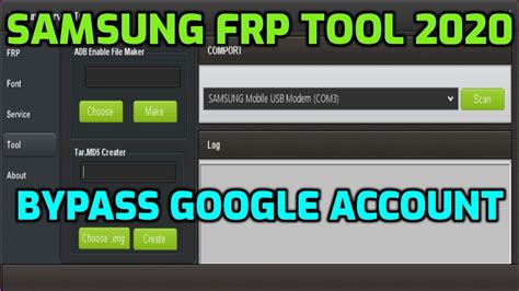 Samsung Frp Tool 2020 All Samsung Frp Bypass 100 Working Youtube