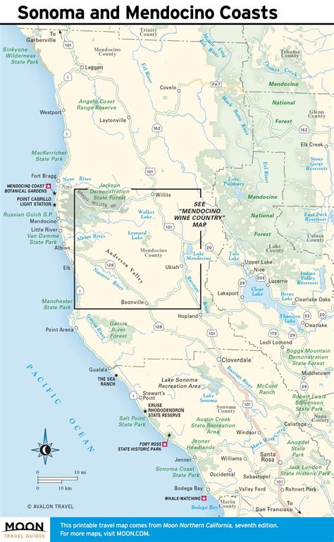 Detailed maps of california, printable ca maps online: Driving Hwy-1 Along California's Northern Coast | Moon ...
