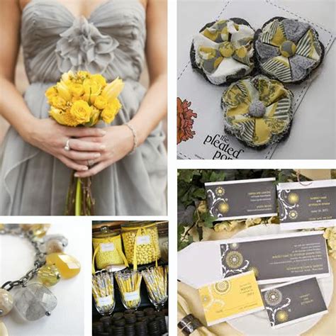 Yellow And Grey Wedding Color Palette Yellow Grey Weddings Gray