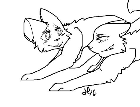 C Mon Lets Go Warrior Cats Lineart By Sunnwind On Deviantart