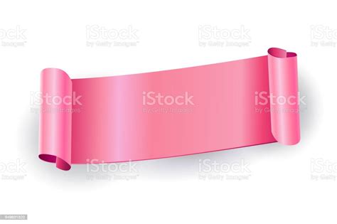 Pink Ribbon Scroll Banner Stock Illustration Download Image Now