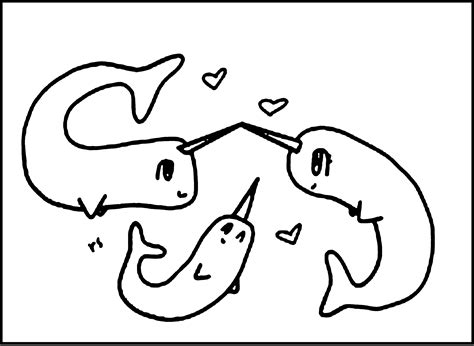 Beautiful, cool and cute kawaii coloring pages in kawaii coloring pages with. Narwhal Coloring Pages - Best Coloring Pages For Kids