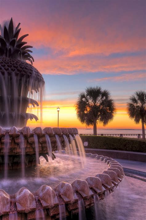 Sunrise Charleston Pineapple Fountain Photograph By Dustin K Ryan Pixels
