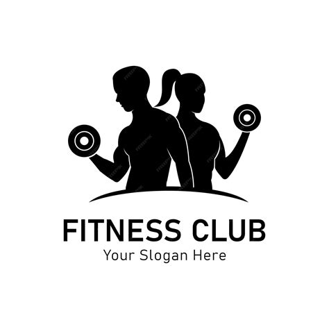 Premium Vector Fitness Club Logo Silhouette Vector