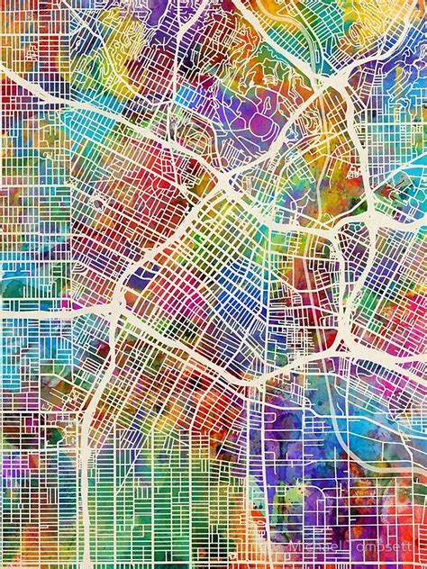 Los Angeles City Street Map Map Canvas Print Map Art Print Wall Art