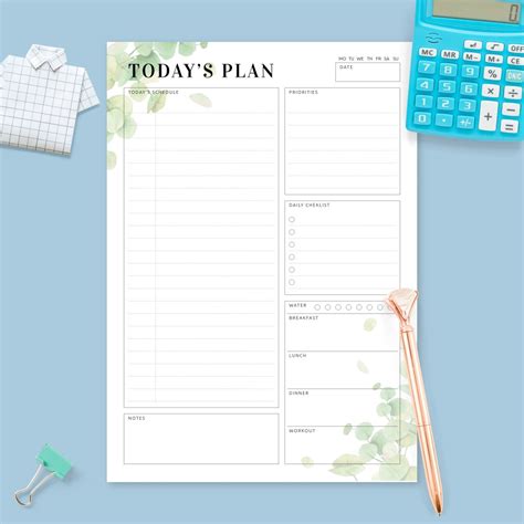 Instant Download 0006 Printable Digital File Pink Planner Sheet Daily