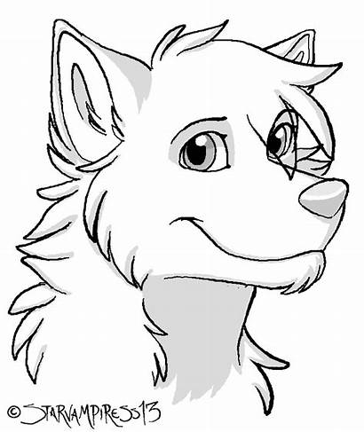 Wolf Cartoon Drawing Lineart Drawings Fursuit Cool