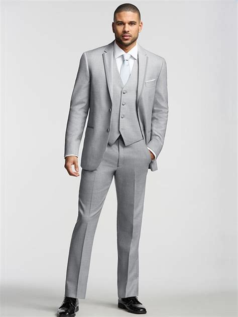 2017 Grey Silver Mens Suits Wedding Suits For Groom Tuxedos Grooms