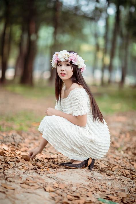 Shallow Focus Photography Woman White Off Shoulder Dress Model