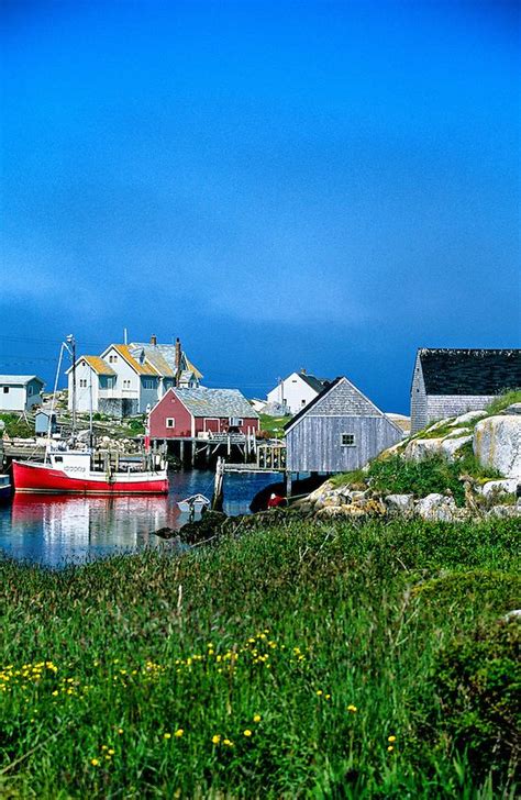Peggys Cove Fishing Village Near Halifax Nova Scotia Canada