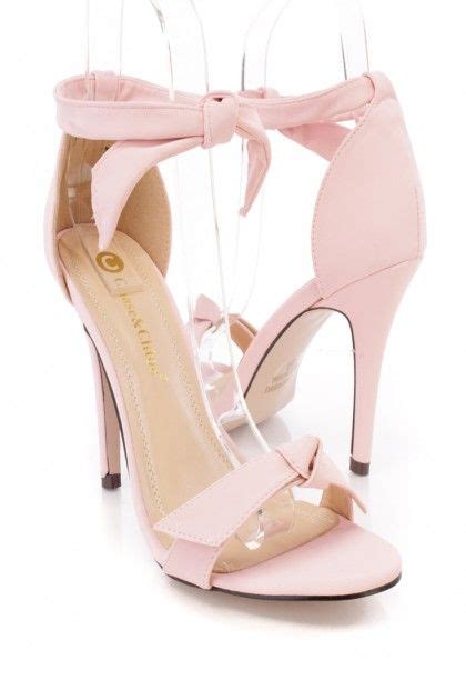 Light Pink Suede Open Toe Bow Tie Strap High Heels Pink High Heels