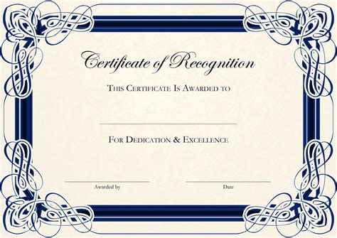 Certificate Template In Word Certificates Templates Free