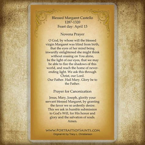 Bl Margaret Of Castello Holy Card Prayer For The Disabled Etsy