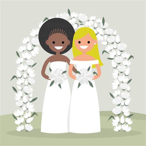 Lesbian Wedding Illustrations Royalty Free Vector Graphics And Clip Art