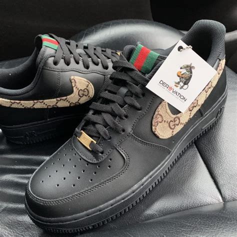 Custom Black Gg Air Force 1 Derivation Customs Custom Sneakers