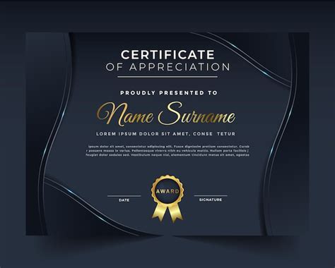 Premium Vector A Professional Creative And Unique Certificate Template