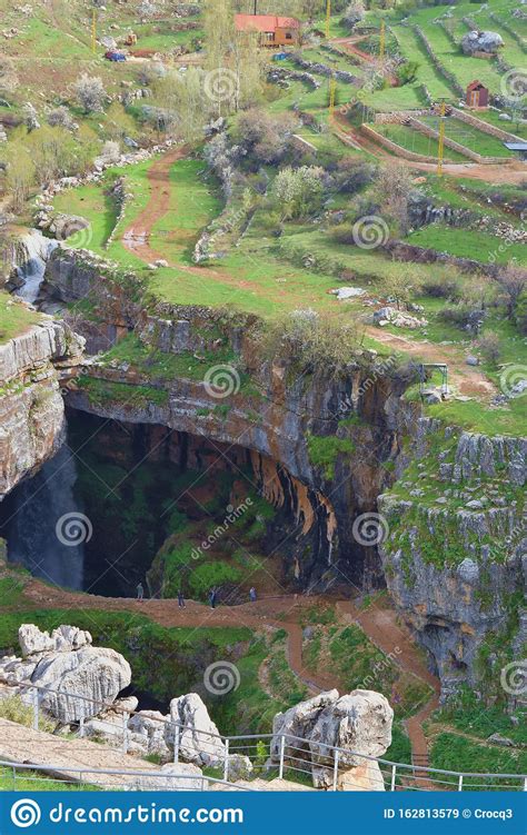Balaa Gorge Sinkhole Geological Wonder In Mount Lebanon Stock Image