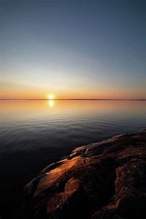 Calm Serene Sunrise Lake Scenery Photograph By Juhani Viitanen