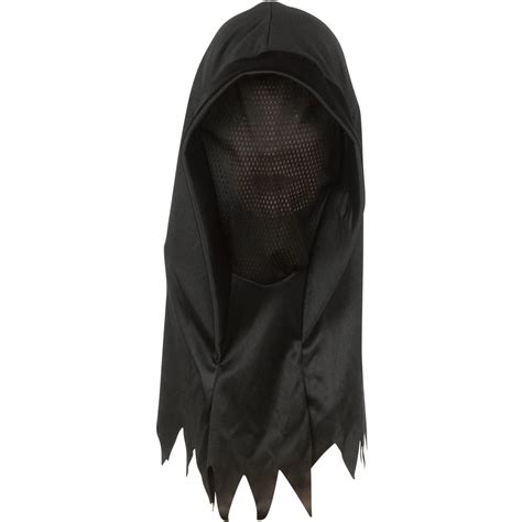 Star Power Ghoul Hood Halloween Costume Over Head Mask Black One Size