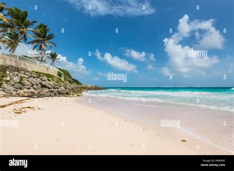 Tropical Beach On The Caribbean Island Crane Beach Barbados The