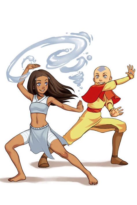 Katara And Aang Avatar Airbender Avatar Cartoon Avatar Characters