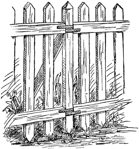 Free Printable Wooden Fence Coloring Pages Duncenncooley