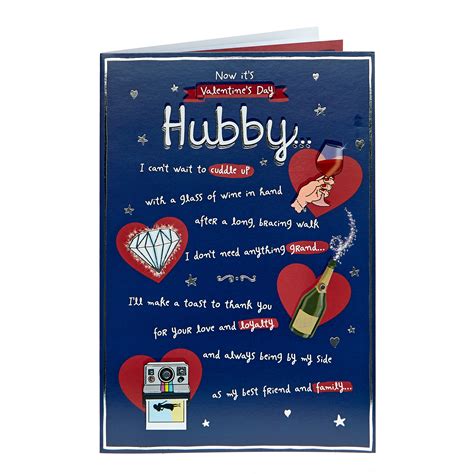 Buy Valentines Day Card Hubby Cuddle Up For Gbp 129 Card Factory Uk