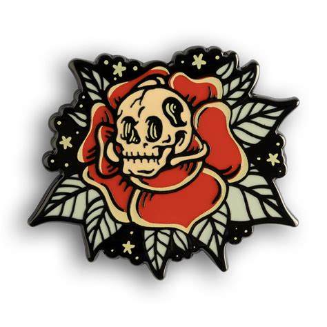 Rose Skull Pin Datacrew