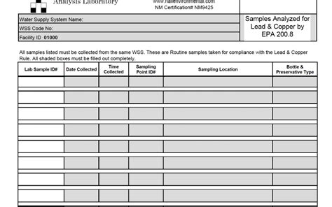 Sdwa Compliance Sampling Southwest Efc
