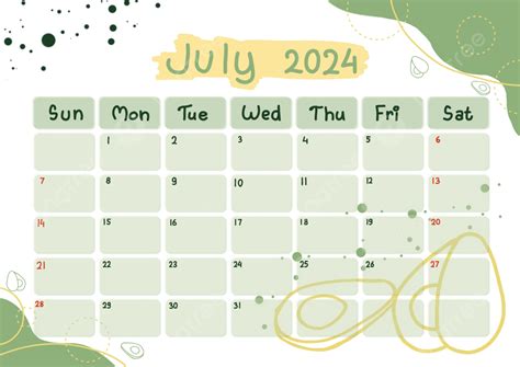 Calendario Julio 2024 Png Calendario Mes De Julio 2024 Png Y Psd