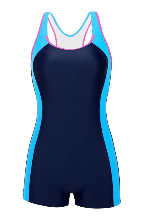 CharmLeaks Women Boyleg One Piece Swimsuit Sport Swimming Costume