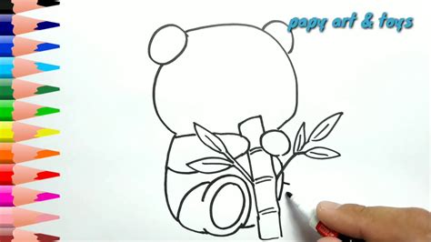 Cara Menggambar Dan Mewarnai Panda We Bare Bears Untuk Anak Anak Riset