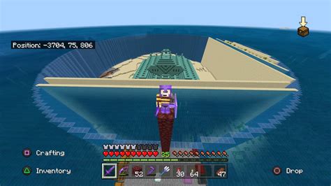 Halfway Through Draining An Ocean Monument On My Bedrock World Wtf Do