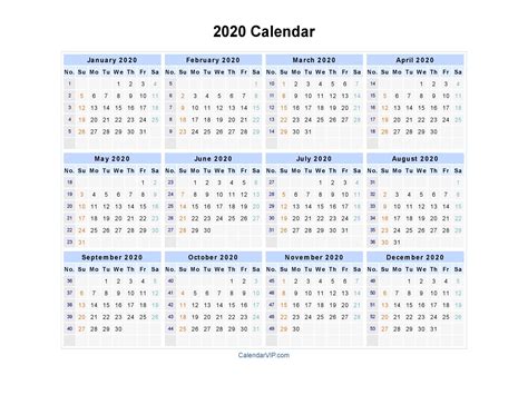 Printable Calender With Week Numbers 2020 Example Calendar Printable