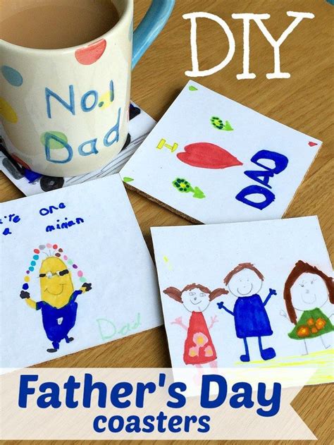 Fathers Day Coasters Let Kids Be Kids Arts And Crafts For Kids
