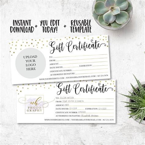 Editable Custom T Certificate A T For You Template Etsy