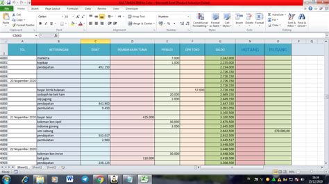 Contoh Format Laporan Keuangan Bulanan Excel Content