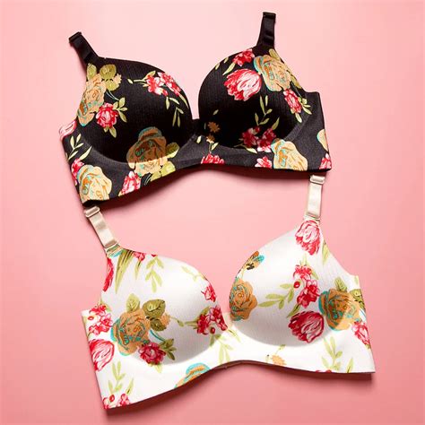 Women Seamless Bra Flower Print Thin Padded Underwear Women Sexy Ladies