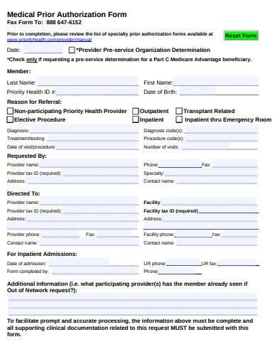 Top 5 Priority Health Prior Authorization Form Templates Free To